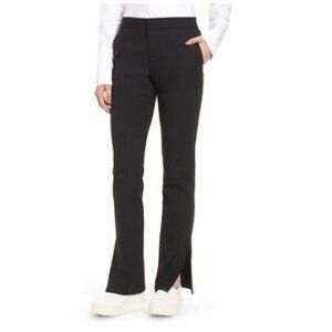 Lewit Nordstroms Cotton Black Trouser Pants with Side Slit NWT 16
